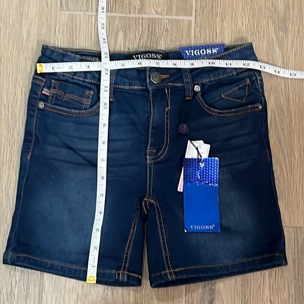 Vigoss Jean Shorts Girls Adjustable Waistband Stretchy Comfy Bermuda The Mid - Picture 8 of 13